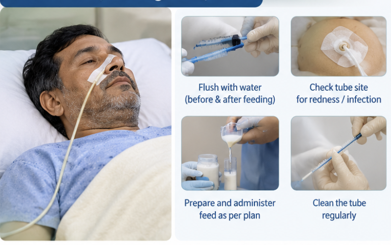 Feeding Tube Care (Ryle's or PEG) service
